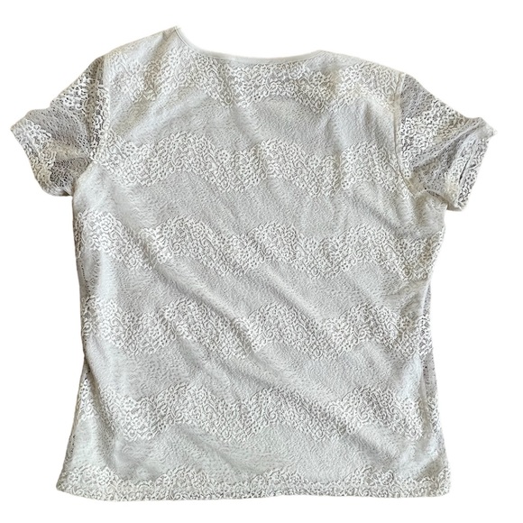 Calvin Klein lace t Shirt - white/cream - great preloved condition - Picture 2 of 7